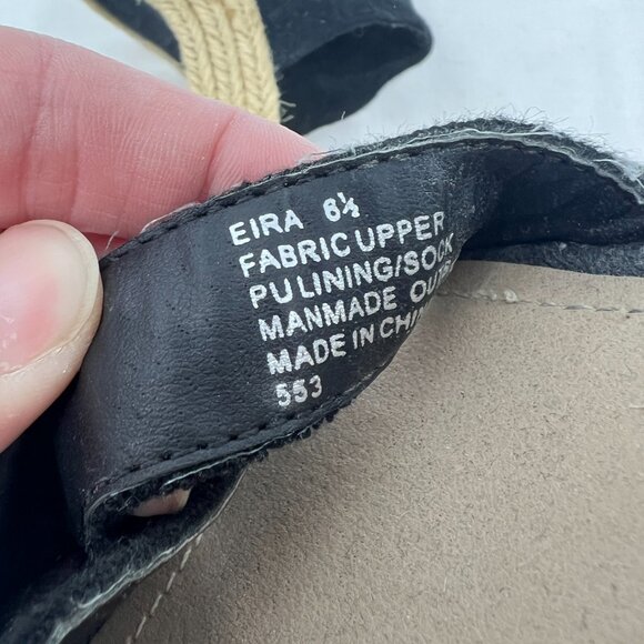 Steve Madden Eira Black Beige Espadrille Platform Sandals Women's 6.5 - Picture 10 of 10